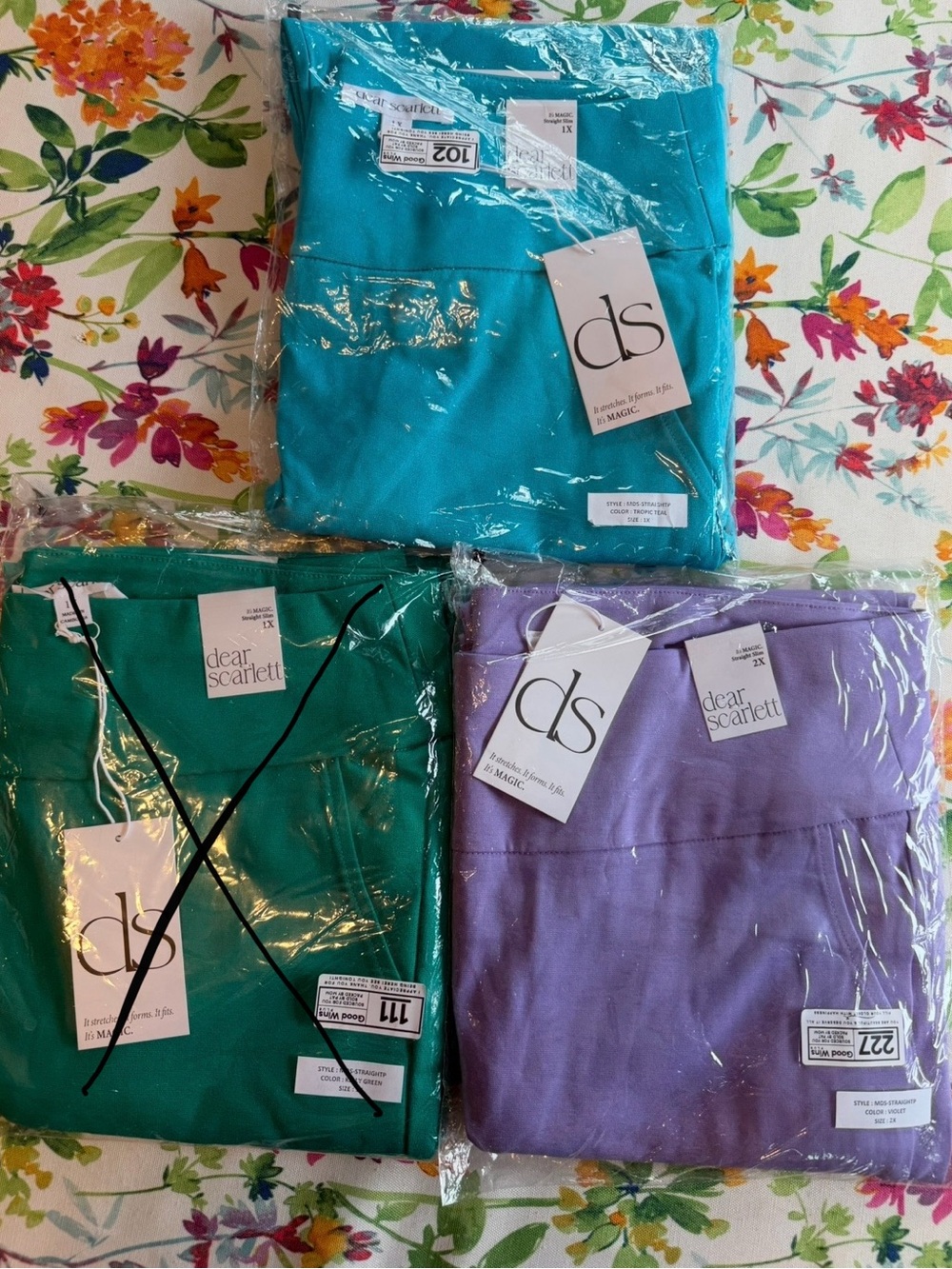 Plus Size Dear Scarlett Magic Slim Pants, NEW IN BAG, $25 each